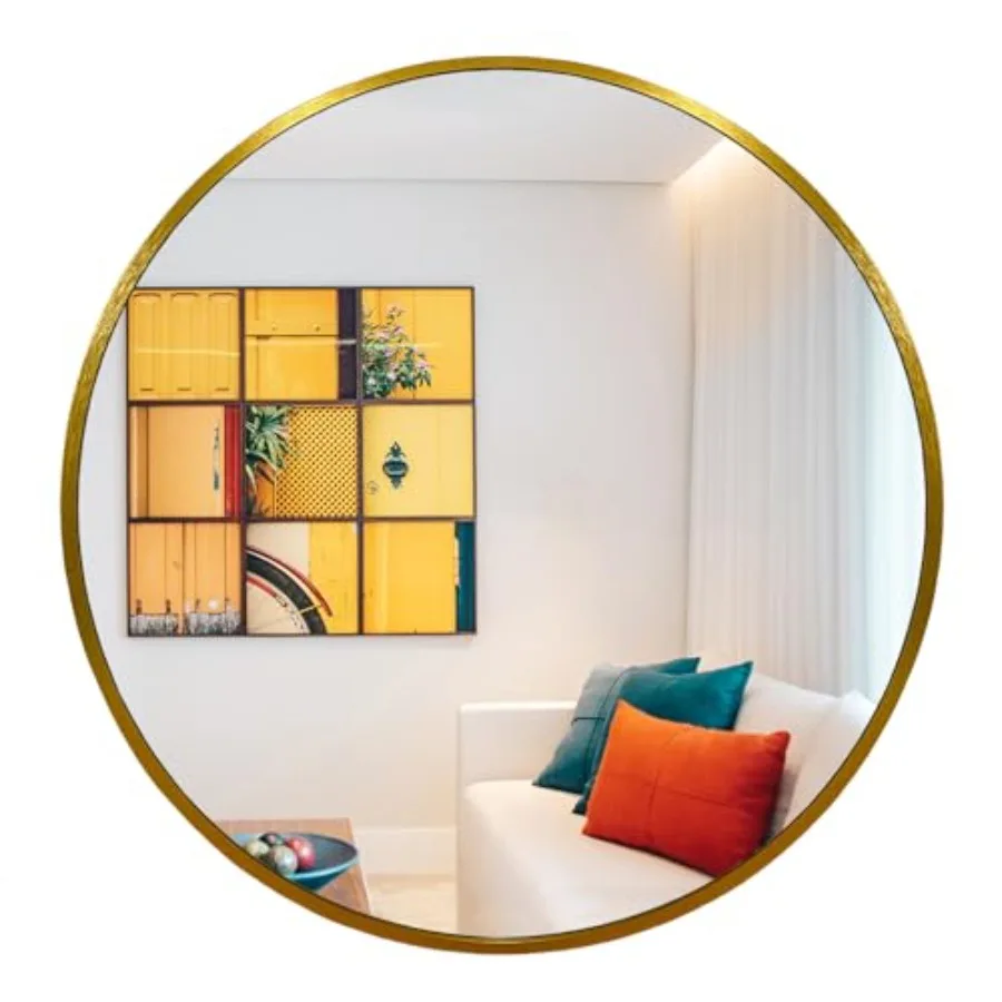 Round Mirror 28 inch, Large en Circle Mirror Metal Frame, Large Brass Circular Mirrors for Living Room, Dining Room, Entryway,
Round Mirror 28 inch, Large en Circle Mirror Metal Frame, Large Brass Circular Mirrors for Living Room, Dining Room, Entryway,