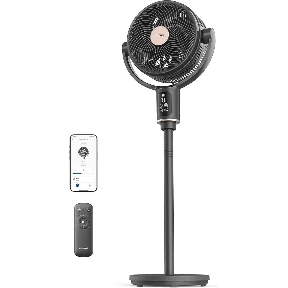 Smart Pedestal an or Bedroom, Standing an, Dual Layed Blades (9+7 Blades), DC Motor, App/Alexa/, 150° + 135° Auto Ominilow, 20dB
Smart Pedestal an or Bedroom, Standing an, Dual Layed Blades (9+7 Blades), DC Motor, App/Alexa/, 150° + 135° Auto Ominilow, 20dB