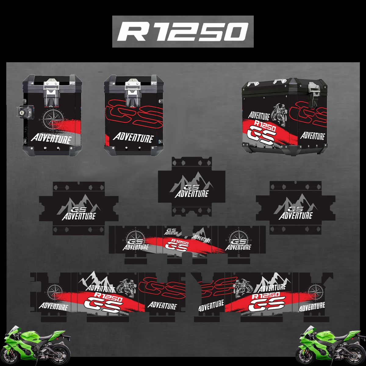 Motorcycle Stickers For BMW R1250GS R1250 GS 2004-2023 2022 2021 ADV Decorative Alloy Box Sticker Decal Set aluminium pannier
Motorcycle Stickers For BMW R1250GS R1250 GS 2004-2023 2022 2021 ADV Decorative Alloy Box Sticker Decal Set aluminium pannier