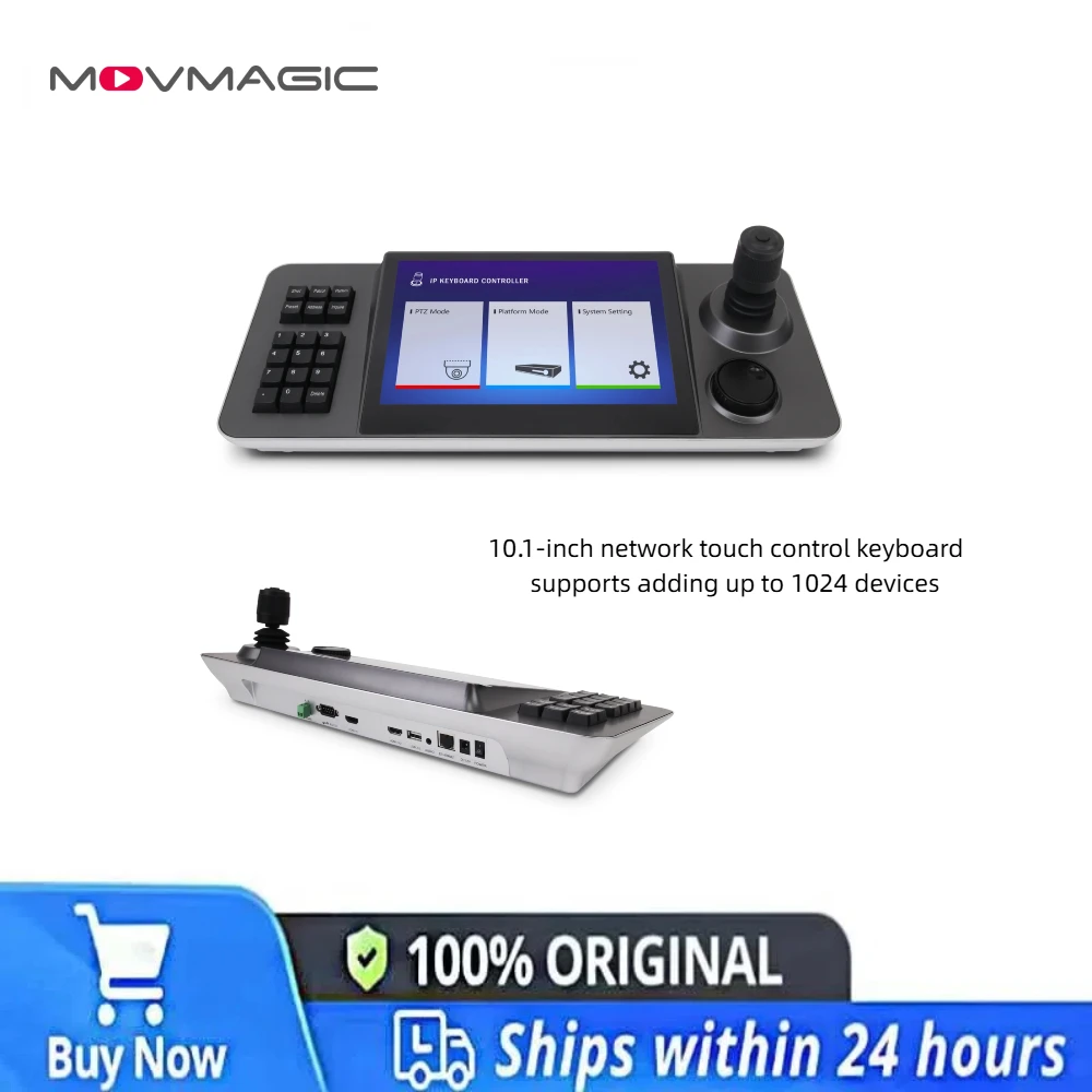 Контроллер PTZ MOVMAGIC S-5 с 5-дюймовым экраном для просмотра в реальном времени, PoE 802.3af/at/bt, мультипротокольный, Onvif, Visca для камер и прямых трансляций конференций
Контроллер PTZ MOVMAGIC S-5 с 5-дюймовым экраном для просмотра в реальном времени, PoE 802.3af/at/bt, мультипротокольный, Onvif, Visca для камер и прямых трансляций конференций