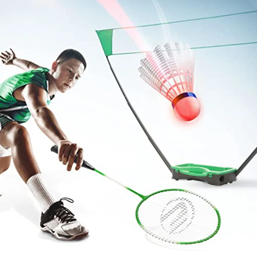 Portable badminton net set with storage base rackets and shuttlecocks combo for backyard beach park use; durable polyester net
Portable badminton net set with storage base rackets and shuttlecocks combo for backyard beach park use; durable polyester net
