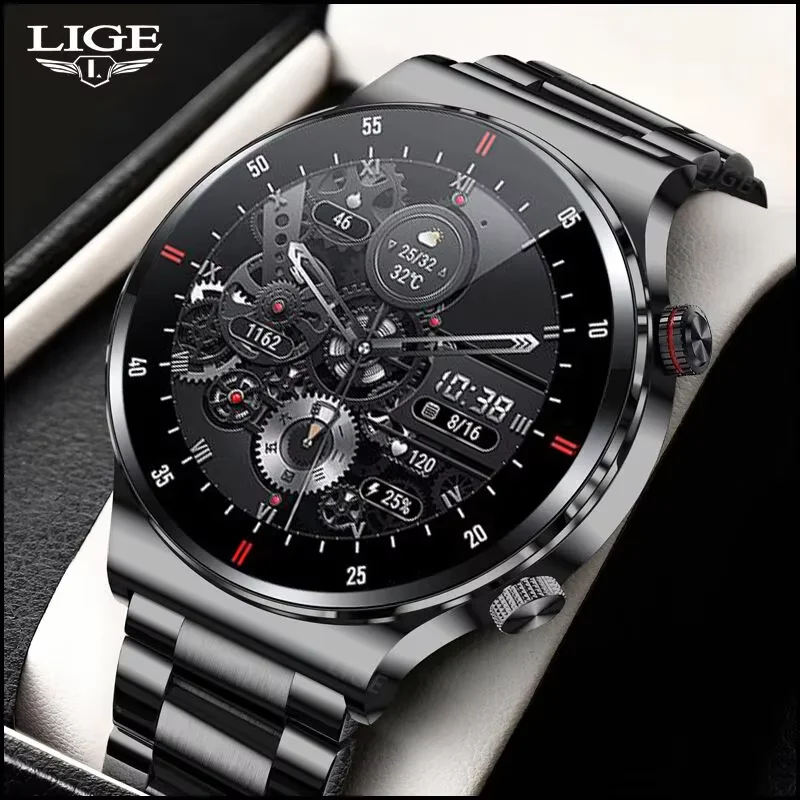 LIGE Smart Watch Men 360*360 HD Display Bluetooth Call Sport Fitness Watch Heart Rate Blood Pressure Monitor Health Smartwatch
LIGE Smart Watch Men 360*360 HD Display Bluetooth Call Sport Fitness Watch Heart Rate Blood Pressure Monitor Health Smartwatch