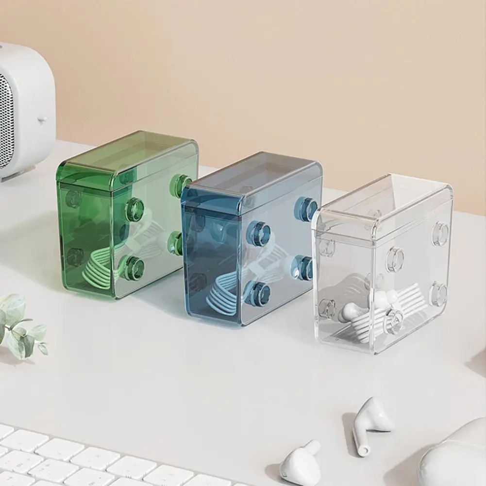 Data Line Storage Box Transparent Portable Smooth with Lid Desktop Organization Earphone Adapter Organizer Cable Wire Container
Data Line Storage Box Transparent Portable Smooth with Lid Desktop Organization Earphone Adapter Organizer Cable Wire Container