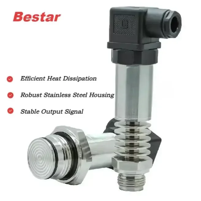 In stockBestar Wholesale 4-20MA 0.5%FS 0-150℃ G1/4 316SS High Temperature Pressure Transmitter for High Temperature Environmen
In stockBestar Wholesale 4-20MA 0.5%FS 0-150℃ G1/4 316SS High Temperature Pressure Transmitter for High Temperature Environmen