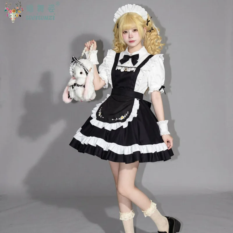 Japan Anime Cute Lolita Dress School Girl Gothic JSK Cosplay Costume Kawaii Daisy Embroidery Ruffle Black Cat Maid Fancy Dress
Japan Anime Cute Lolita Dress School Girl Gothic JSK Cosplay Costume Kawaii Daisy Embroidery Ruffle Black Cat Maid Fancy Dress