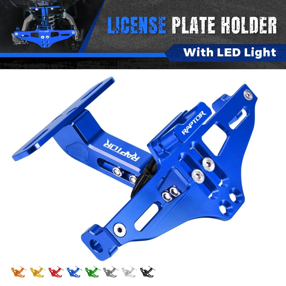 For YAMAHA Raptor 700 2006-2024 700R YFZ450R 2014–2023 YXZ1000R Motorcycle Adjustable License Plate Holder LED Turn Signal Light
For YAMAHA Raptor 700 2006-2024 700R YFZ450R 2014–2023 YXZ1000R Motorcycle Adjustable License Plate Holder LED Turn Signal Light