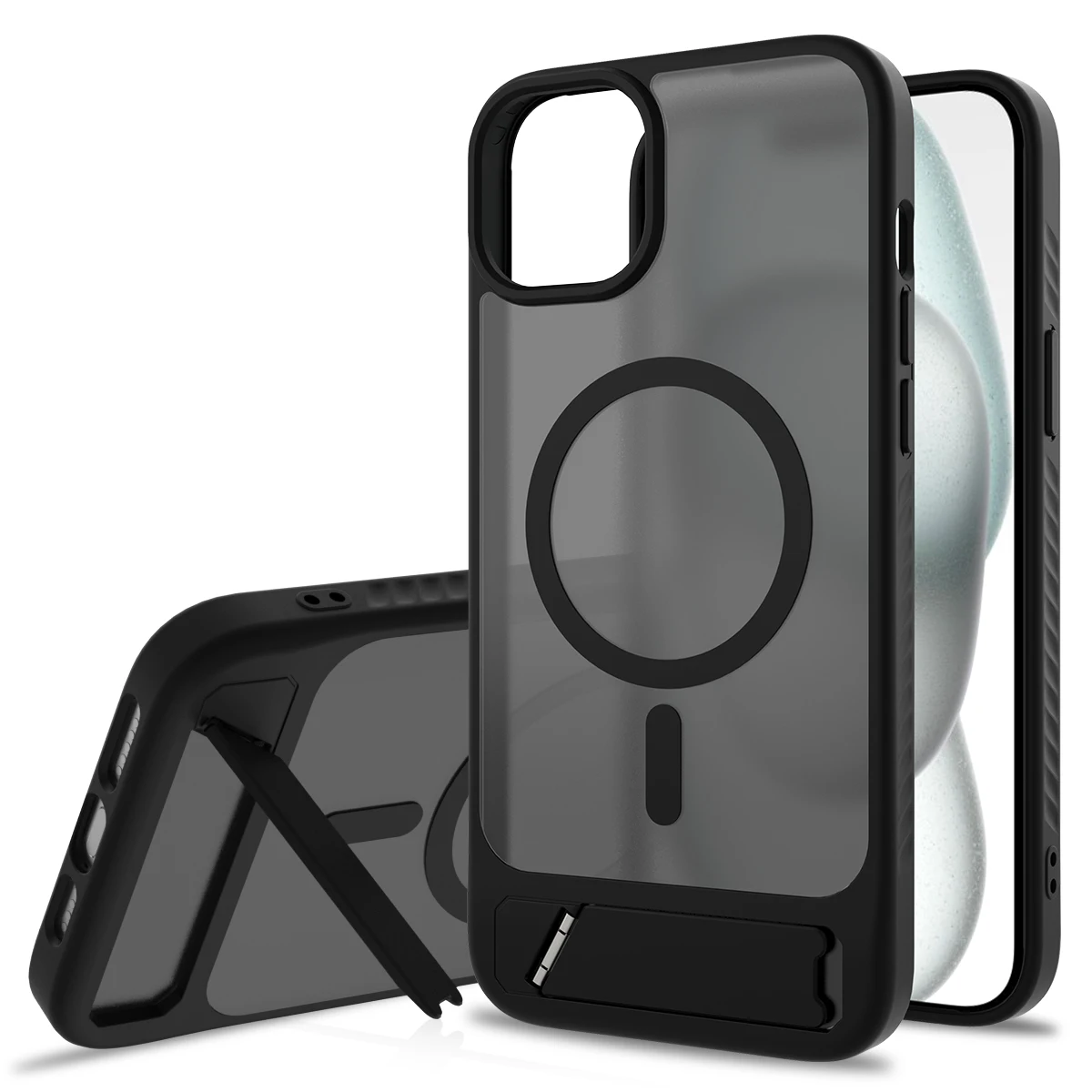 Matte Black Case with Stand Holder For iPhone 16E 16 E 15 Pro Max 14 Plus 13 12 Magsafe Mag Safe 16Pro Phone Cover Accessories
Matte Black Case with Stand Holder For iPhone 16E 16 E 15 Pro Max 14 Plus 13 12 Magsafe Mag Safe 16Pro Phone Cover Accessories