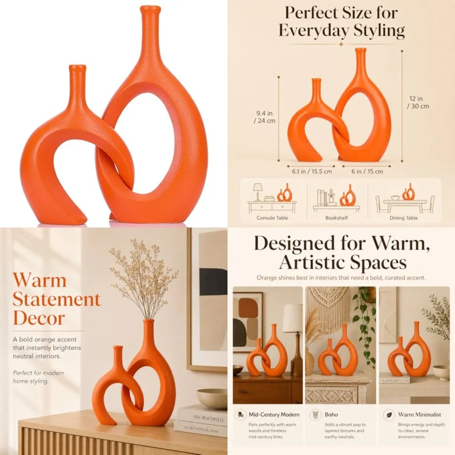 Unique Hollow Bud Vases Set of 2, Modern Snuggle and Huging Style Ceramic Vase for Pampas Grass, Living Room Decorations for Fi
Unique Hollow Bud Vases Set of 2, Modern Snuggle and Huging Style Ceramic Vase for Pampas Grass, Living Room Decorations for Fi