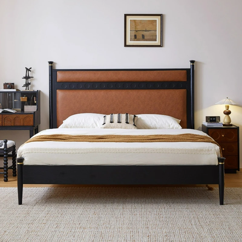 LTT medieval style full solid wood bed French retro master bedroom premium double bed
LTT medieval style full solid wood bed French retro master bedroom premium double bed