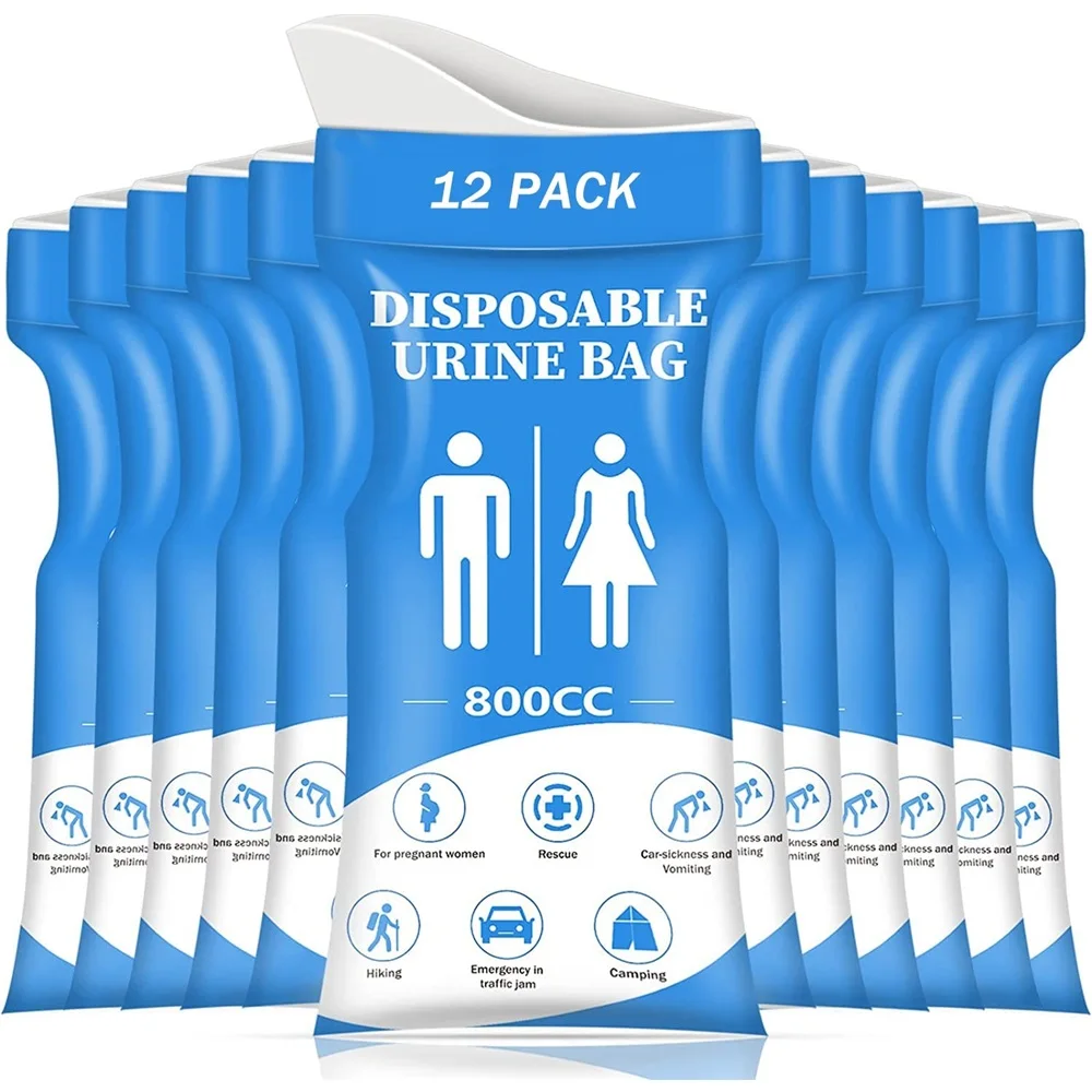 Disposable Urine Bag, 12/24 PCS Pee Bags for Travel for Women/Men, 800ML Emergency Portable Urinal Bag and Vomit Bags,
Disposable Urine Bag, 12/24 PCS Pee Bags for Travel for Women/Men, 800ML Emergency Portable Urinal Bag and Vomit Bags,