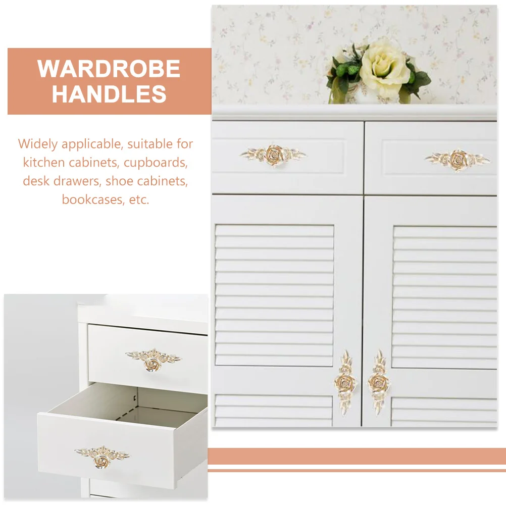 5Pcs Rose Pattern Cabinet Knobs Premium Zinc Alloy Vintage Drawer Handles for Kitchen Cupboard Dresser Drawer Bookcase Closet
5Pcs Rose Pattern Cabinet Knobs Premium Zinc Alloy Vintage Drawer Handles for Kitchen Cupboard Dresser Drawer Bookcase Closet