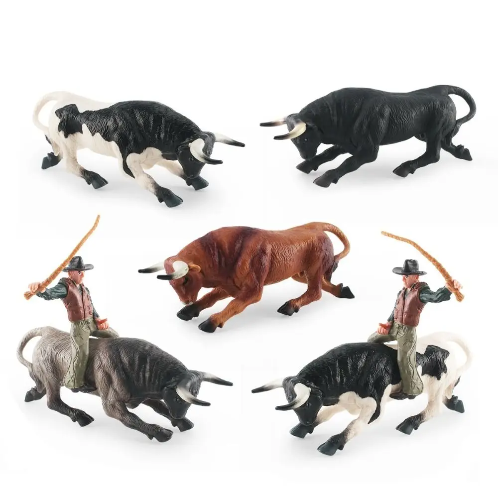 Simulation Bullfighting Action Figures Farm Animals With Rider Poultry Cattle Model Static Cowboy Calf Bull OX Figures Kids Gift
Simulation Bullfighting Action Figures Farm Animals With Rider Poultry Cattle Model Static Cowboy Calf Bull OX Figures Kids Gift