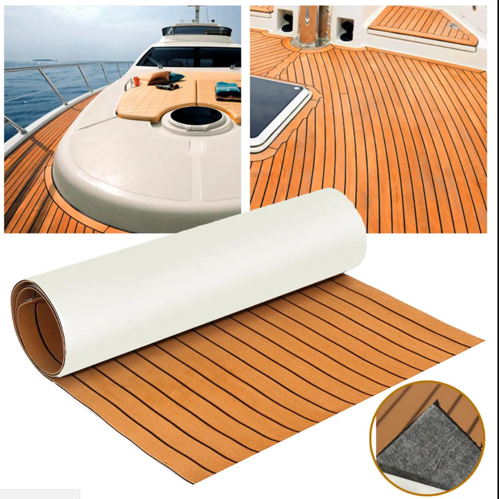 Non Slip EVA Foam Faux Teak Sheet Decking Carpet Mat for Boat Floor Covering Semi Rigid Boat Accessories
Non Slip EVA Foam Faux Teak Sheet Decking Carpet Mat for Boat Floor Covering Semi Rigid Boat Accessories