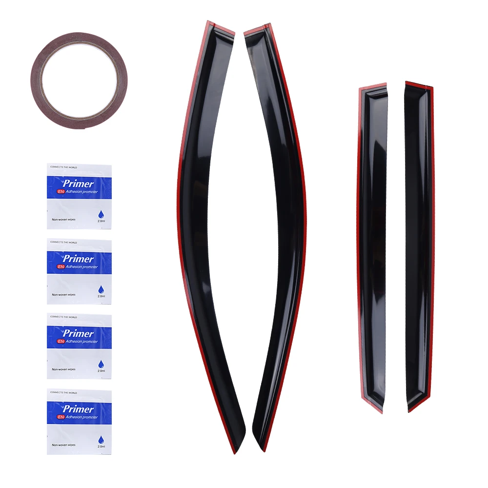 Комплект из 4 ветровиков (дефлекторов окон) для Hyundai Santa Fe Sport 2013-2018: защита от дождя и солнца
Комплект из 4 ветровиков (дефлекторов окон) для Hyundai Santa Fe Sport 2013-2018: защита от дождя и солнца