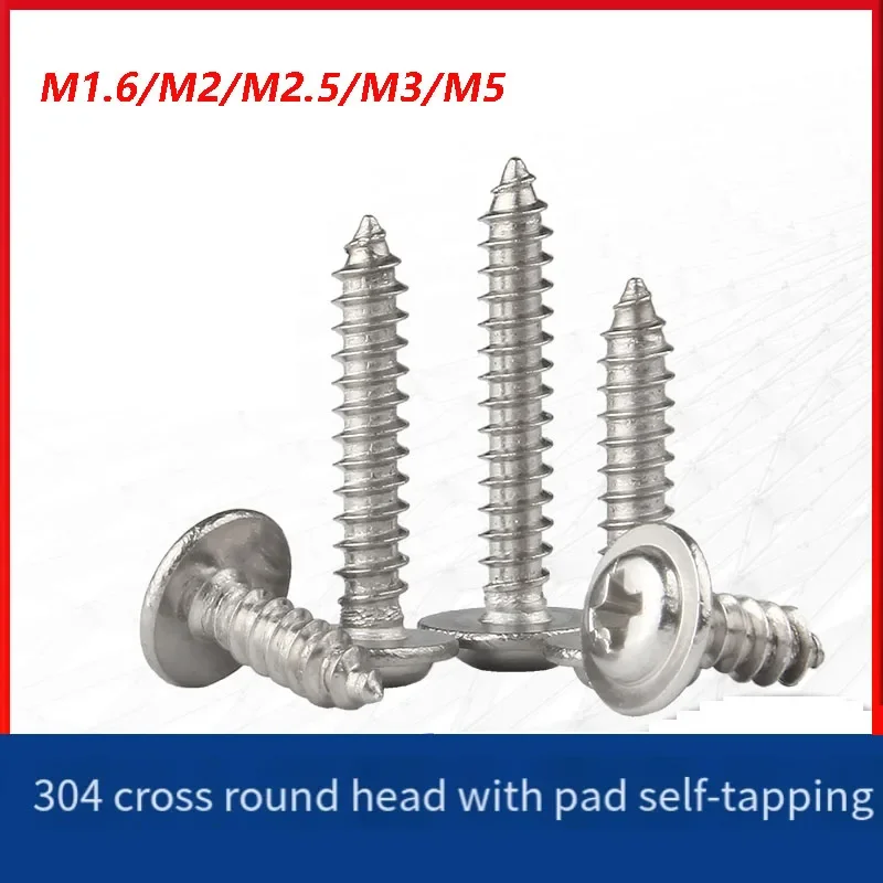 Cross Recessed Pan Head PM Screw M1.6/M2/M2.5/M3/M5 304 Stainless Steel Phillips Screw Iso7045 Din7985 Gb818 25/50/100Pcs
Cross Recessed Pan Head PM Screw M1.6/M2/M2.5/M3/M5 304 Stainless Steel Phillips Screw Iso7045 Din7985 Gb818 25/50/100Pcs