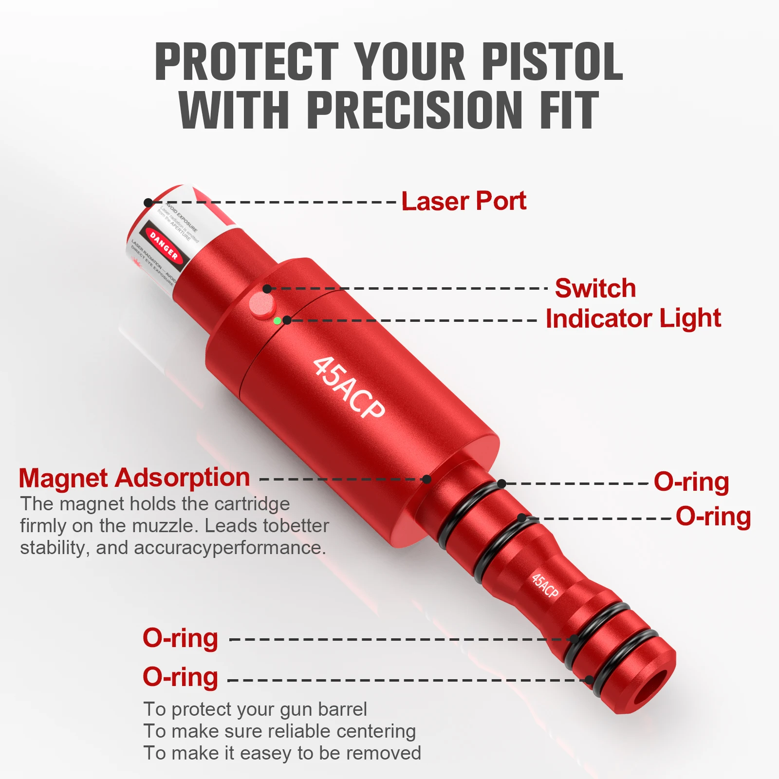 Лазерный тренажер двойного назначения 45ACP, тренировочные пули для лазера сухого порошка, используемые для дрессировки сухого огня
Лазерный тренажер двойного назначения 45ACP, тренировочные пули для лазера сухого порошка, используемые для дрессировки сухого огня