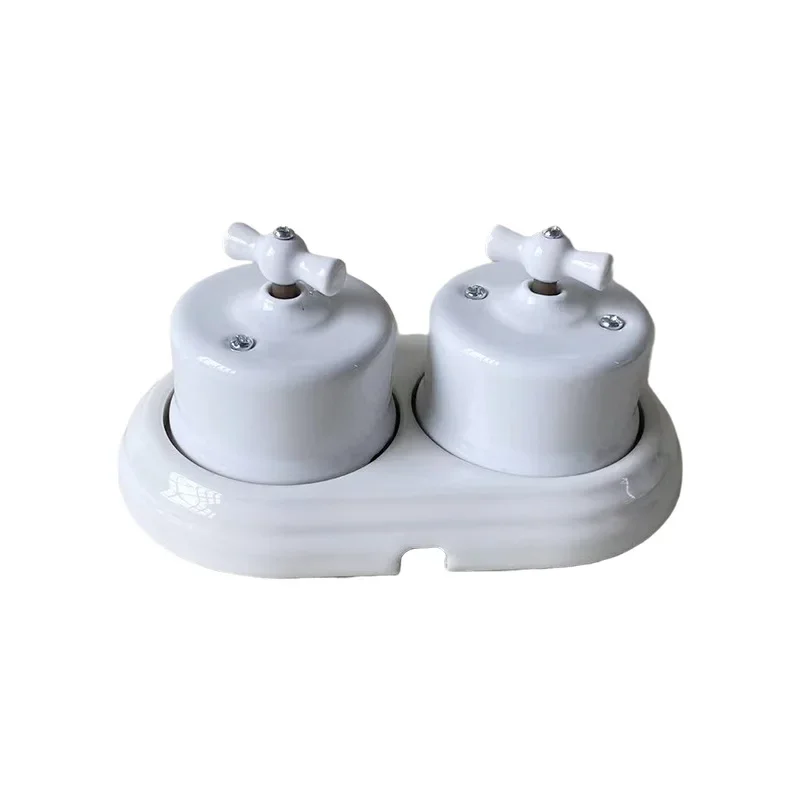 High quality retro ceramic gang switch surface mounted round knob switch panel two-way switch plus base
High quality retro ceramic gang switch surface mounted round knob switch panel two-way switch plus base