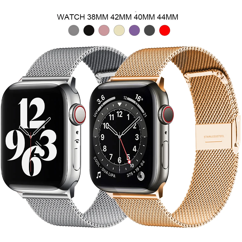 Milanese Loop for Apple Watch Band 7 6 SE 5 4 44mm 42mm Stainless Steel Bracelet Metal Wrist Strap of iWatch Series 2 3 38mm 40m
Milanese Loop for Apple Watch Band 7 6 SE 5 4 44mm 42mm Stainless Steel Bracelet Metal Wrist Strap of iWatch Series 2 3 38mm 40m