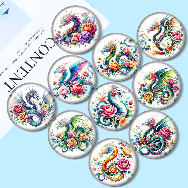 Dragon Floral 12/18/20/25mm glass cabochon bracelet pendant rings for jewelry demo earrings back Making findings
Dragon Floral 12/18/20/25mm glass cabochon bracelet pendant rings for jewelry demo earrings back Making findings