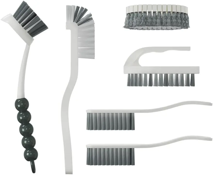 6 PCS Cleaning Brush Set for Kitchen and Bathroom with Scrub Brushes for Dishes Tiles Corners and Floors
6 PCS Cleaning Brush Set for Kitchen and Bathroom with Scrub Brushes for Dishes Tiles Corners and Floors