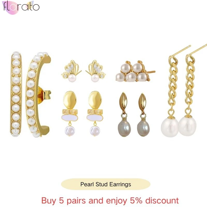 925 Sterling Silver Needle Classic Elegant Pearl Stud Earrings For Women Korean Simple Irregular Design Earrings Fashion Jewelry
925 Sterling Silver Needle Classic Elegant Pearl Stud Earrings For Women Korean Simple Irregular Design Earrings Fashion Jewelry