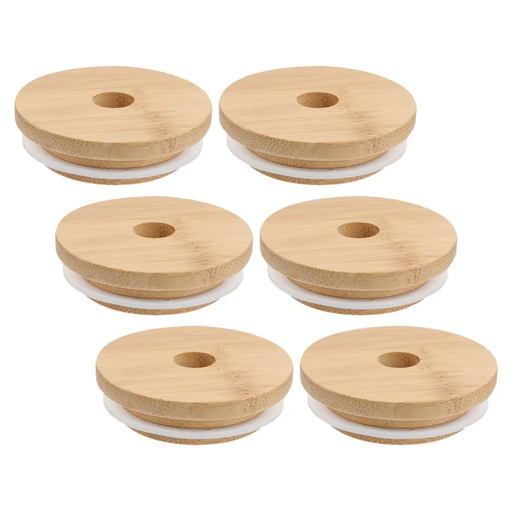 6 Pcs Mason Jar Bamboo Lid for Cans Straw Soda Cap Lids Yogurt Jars Covers Wooden
6 Pcs Mason Jar Bamboo Lid for Cans Straw Soda Cap Lids Yogurt Jars Covers Wooden