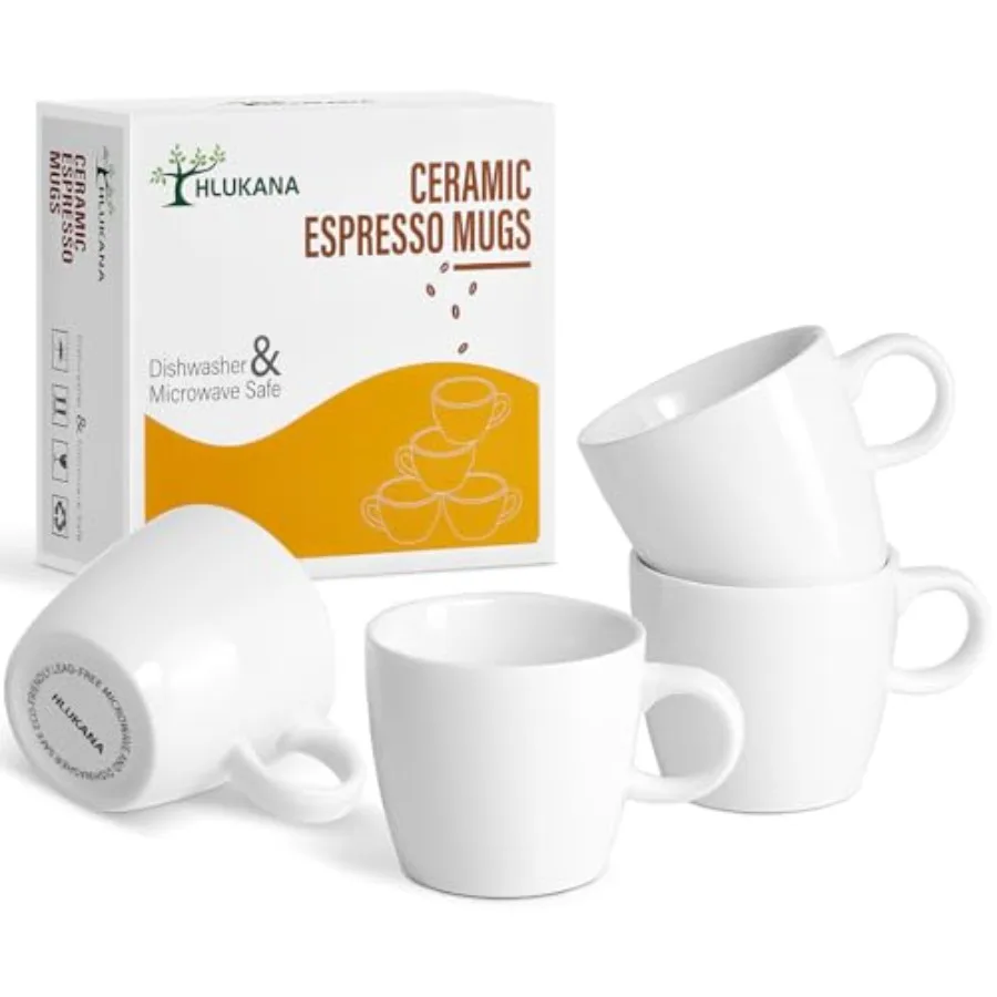 Porcelain Espresso Cups Set of 4, 3.5 oz Small Coffee Mugs, White Demitasse Cups Perfect for Espresso Machine and Coffee Maker,
Porcelain Espresso Cups Set of 4, 3.5 oz Small Coffee Mugs, White Demitasse Cups Perfect for Espresso Machine and Coffee Maker,