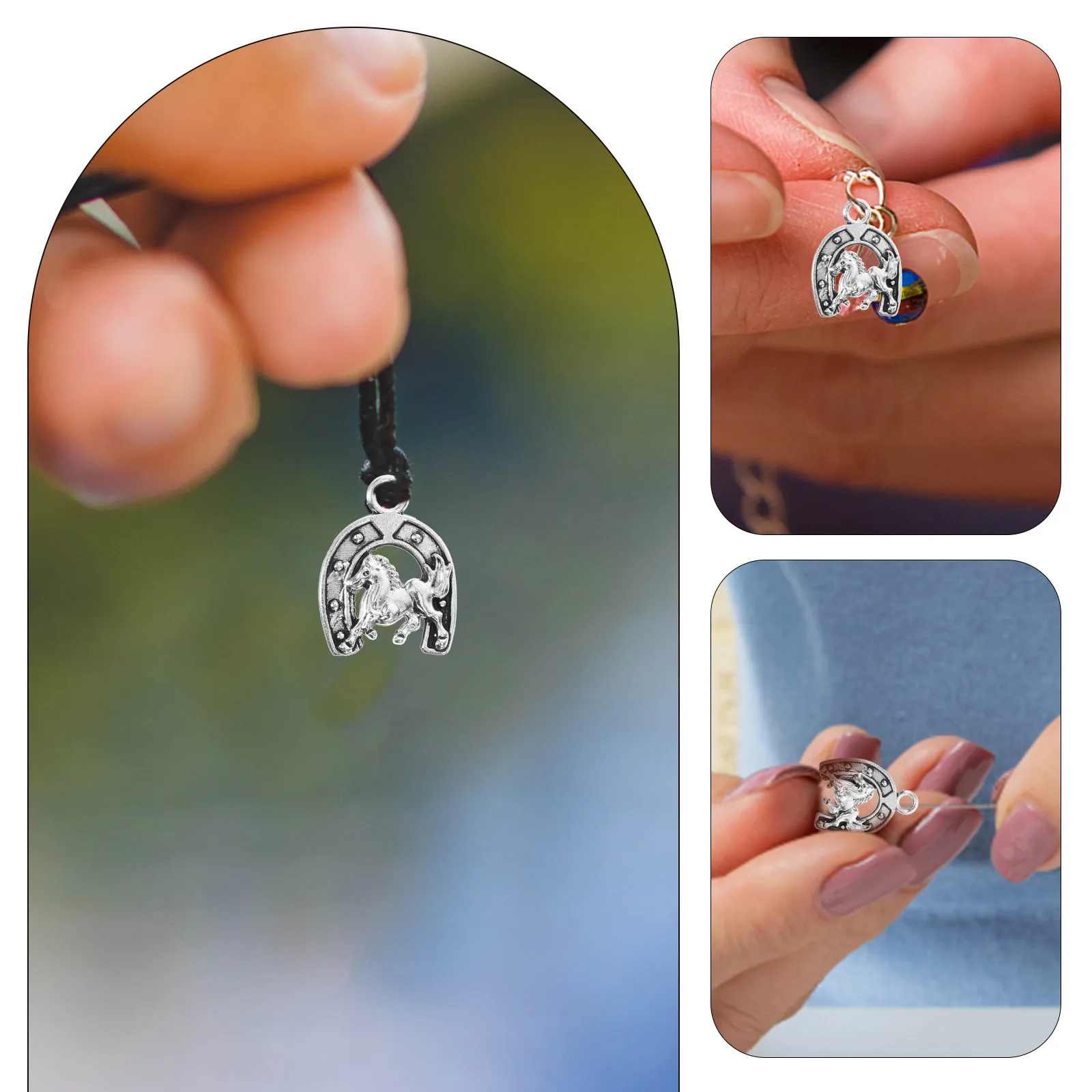 50Pcs Hanging Horse Charms DIY Pendant Necklace Keychain Accessory Jewelry Making Decorative Gifts Families DIY Pendant Charms
50Pcs Hanging Horse Charms DIY Pendant Necklace Keychain Accessory Jewelry Making Decorative Gifts Families DIY Pendant Charms