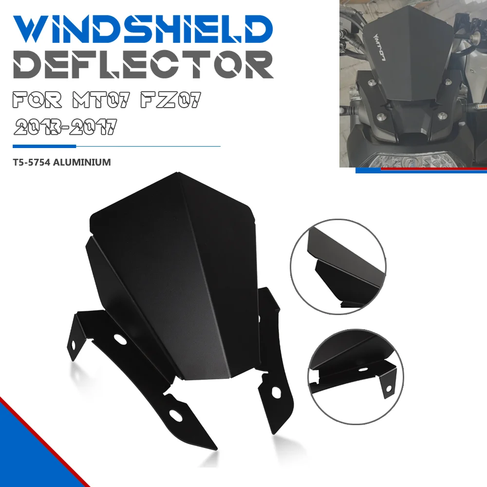 For Yamaha MT-07 MT07 MT 07 2014 2015 2016 2017 FZ-07 FZ07 FZ 07 2014-2015-2017 Motorbike Front Wind Deflector Windscreen Guard
For Yamaha MT-07 MT07 MT 07 2014 2015 2016 2017 FZ-07 FZ07 FZ 07 2014-2015-2017 Motorbike Front Wind Deflector Windscreen Guard