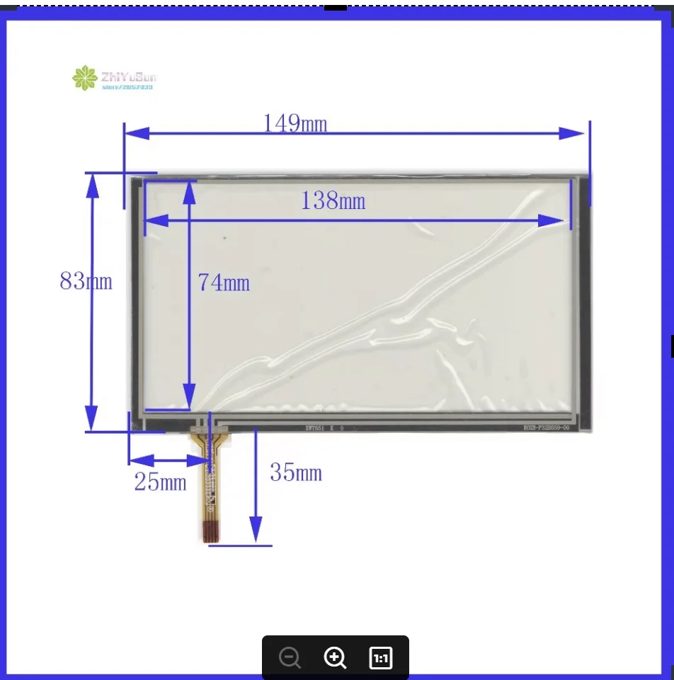 ZhiYuSun XWT651 149mm*83mm this is compatible NEW 6inch 4 line For Car DVD touch screen panel 149*83 width 83 mm length 149 mm
ZhiYuSun XWT651 149mm*83mm this is compatible NEW 6inch 4 line For Car DVD touch screen panel 149*83 width 83 mm length 149 mm