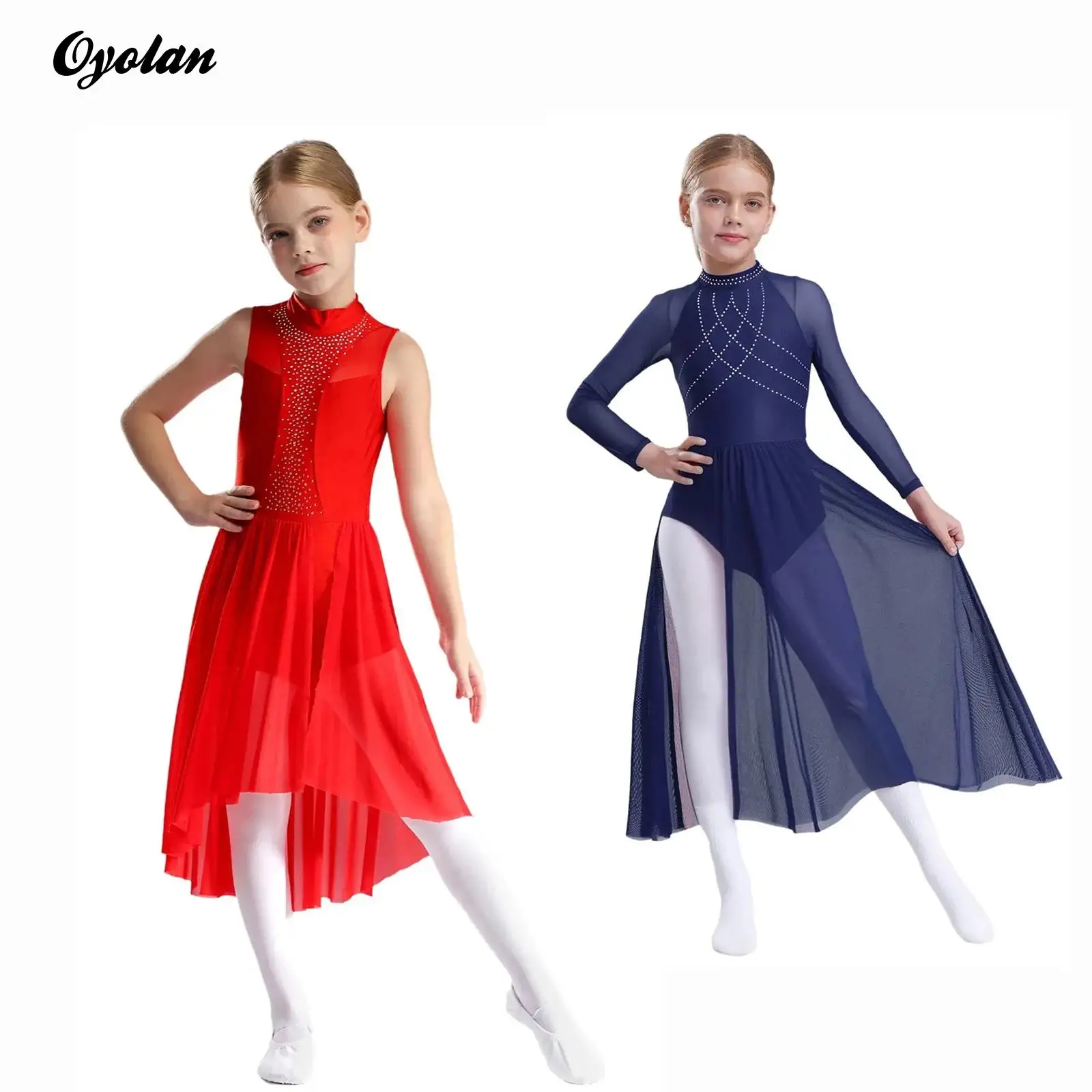 Kids Girls Ballet Lyrical Dance Costume Shiny Rhinestones Gymnastics Figure Skating Costume Sheer Mesh Flowy Split Leotard Dress
Kids Girls Ballet Lyrical Dance Costume Shiny Rhinestones Gymnastics Figure Skating Costume Sheer Mesh Flowy Split Leotard Dress