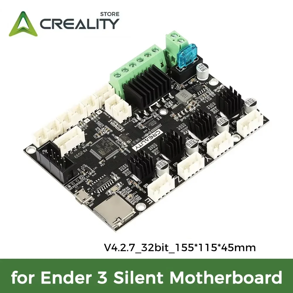 Модернизированный комплект бесшумной материнской платы Creality Ender 3, 32-битная часть 3D-принтера, высокая производительность V4.2.7 с драйвером TMC2225 Marlin 2.0.1
Модернизированный комплект бесшумной материнской платы Creality Ender 3, 32-битная часть 3D-принтера, высокая производительность V4.2.7 с драйвером TMC2225 Marlin 2.0.1