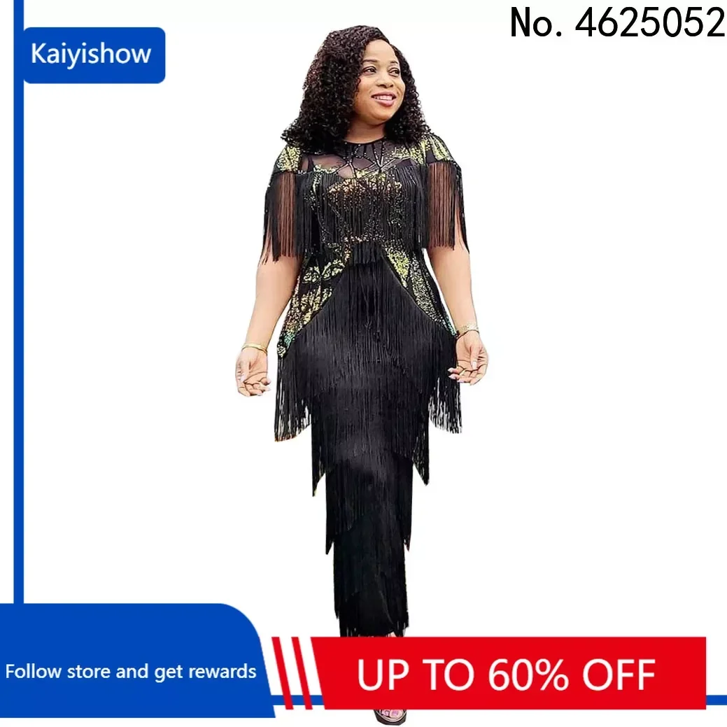 Tassel Sequins African Dresses For Women New Style Classic Dashiki Fashion Loose Long Dress Africa Clothes Muslim Fashion Abaya
Tassel Sequins African Dresses For Women New Style Classic Dashiki Fashion Loose Long Dress Africa Clothes Muslim Fashion Abaya