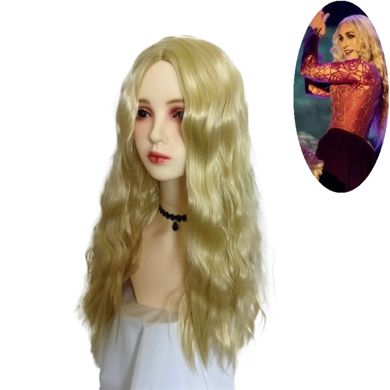Witches Are Crazy 2 Hocus Pocus Sarah Cosplay Gold Curly Hair Anime Wig Cosplay Fake Party Costumes Accessories
Witches Are Crazy 2 Hocus Pocus Sarah Cosplay Gold Curly Hair Anime Wig Cosplay Fake Party Costumes Accessories