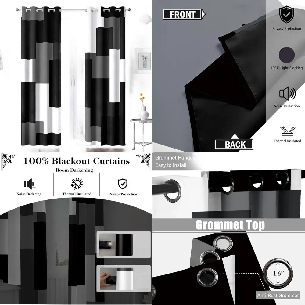 Современные серые геометрические шторы с полным затемнением (100%), 52x108, удлиненные панели для спальни и гостиной
Современные серые геометрические шторы с полным затемнением (100%), 52x108, удлиненные панели для спальни и гостиной