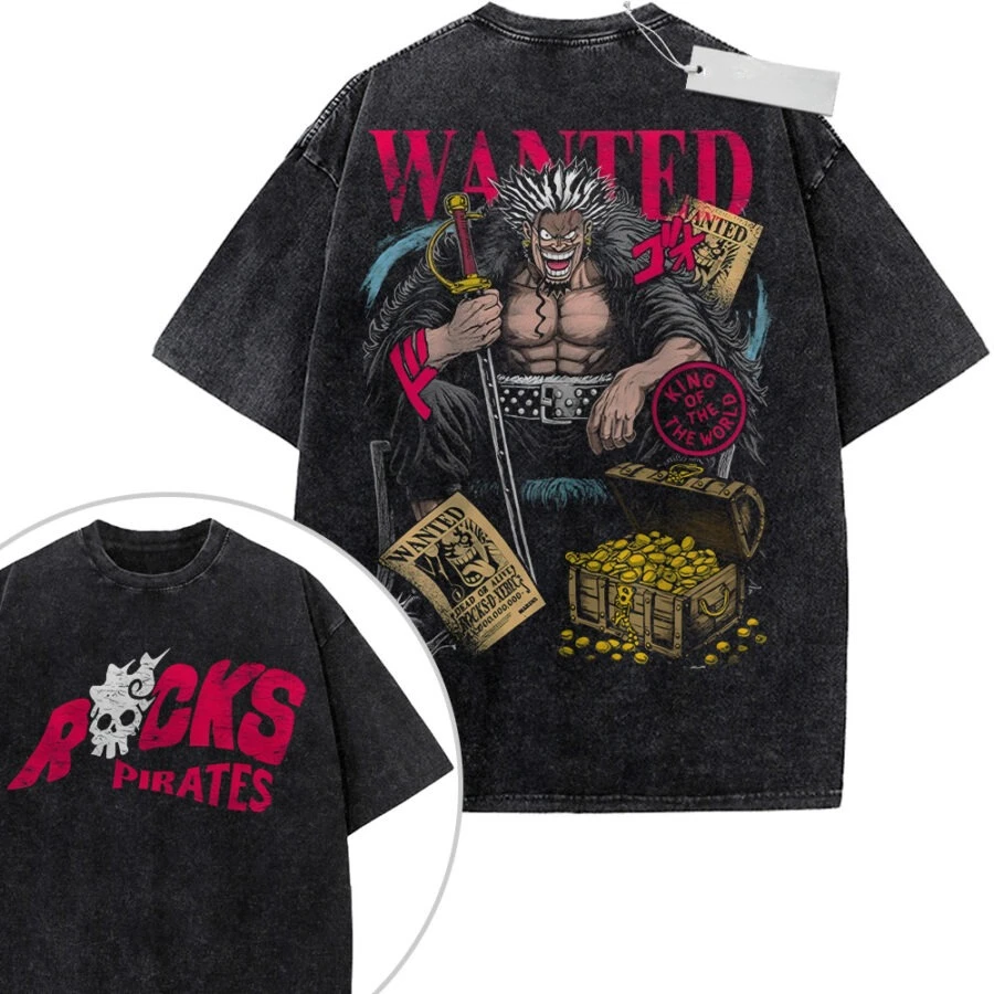 Unisex Washed Black Vintage T-shirt One Piece Rocks Pirates High-quality Fabric for Home Leisure Travel Shopping
Unisex Washed Black Vintage T-shirt One Piece Rocks Pirates High-quality Fabric for Home Leisure Travel Shopping