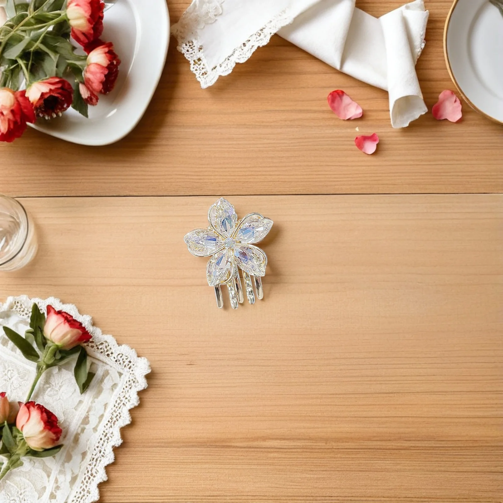 3pcs Crystal Flower Hair Claw Clip Mini Alloy Small Hair Clasp Elegant Lady Headdress Styling Tool Gift Accessory For Women
3pcs Crystal Flower Hair Claw Clip Mini Alloy Small Hair Clasp Elegant Lady Headdress Styling Tool Gift Accessory For Women