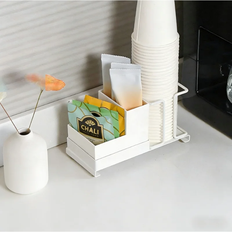Coffee Tea Bag and Sugar Storage Box - Multi-Compartment Organizer for Milk, Tea Bags with Disposable Cup Holder for Bar Counter
Coffee Tea Bag and Sugar Storage Box - Multi-Compartment Organizer for Milk, Tea Bags with Disposable Cup Holder for Bar Counter