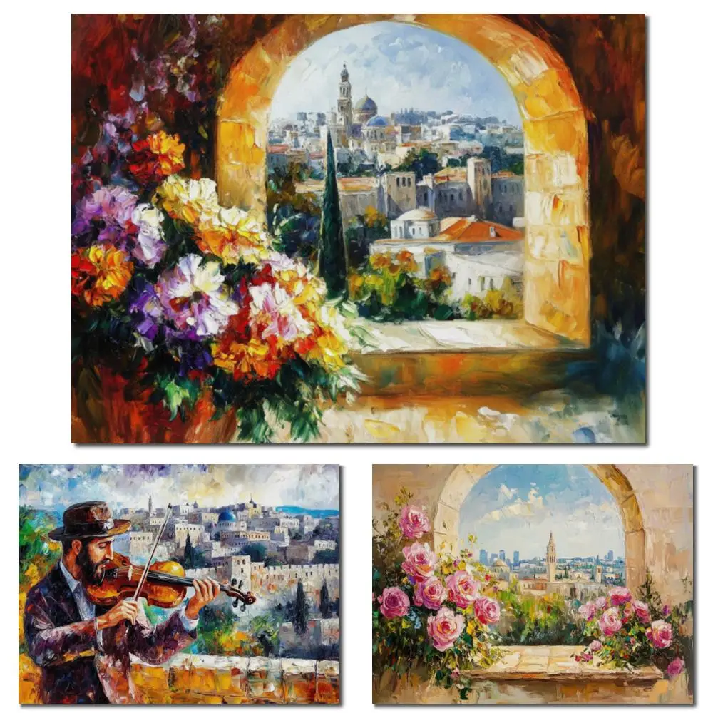 Large Textured Abstract Canvas Artwork Jerusalem Landscape Oil Painting Israelite Handmade Jewish Art Dining Room Modern Decor
Large Textured Abstract Canvas Artwork Jerusalem Landscape Oil Painting Israelite Handmade Jewish Art Dining Room Modern Decor