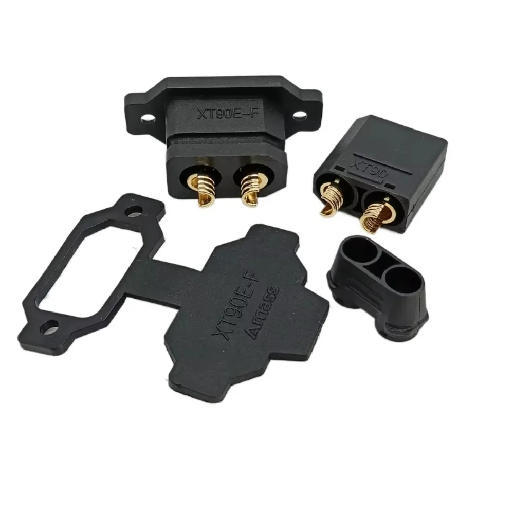 Amass XT90E Battery Connector Kits Gold-plated Mountable Connector XT90E Male Plug Black Socket with Protective Cover
Amass XT90E Battery Connector Kits Gold-plated Mountable Connector XT90E Male Plug Black Socket with Protective Cover