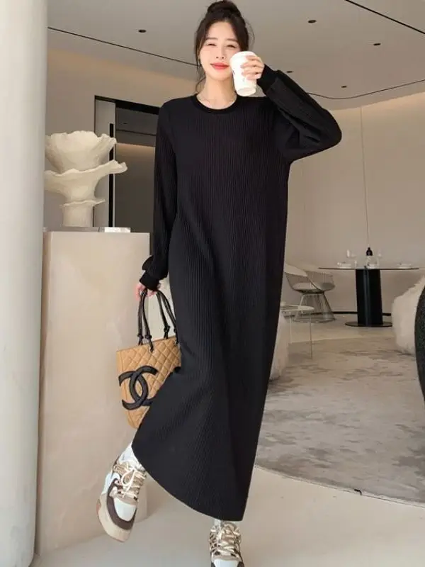 plus Size Women's Long Sleeve Dress Korean Style Loose Fit High Waist Knitted Fabric City Commute Outdoor Casual Long Dress
plus Size Women's Long Sleeve Dress Korean Style Loose Fit High Waist Knitted Fabric City Commute Outdoor Casual Long Dress