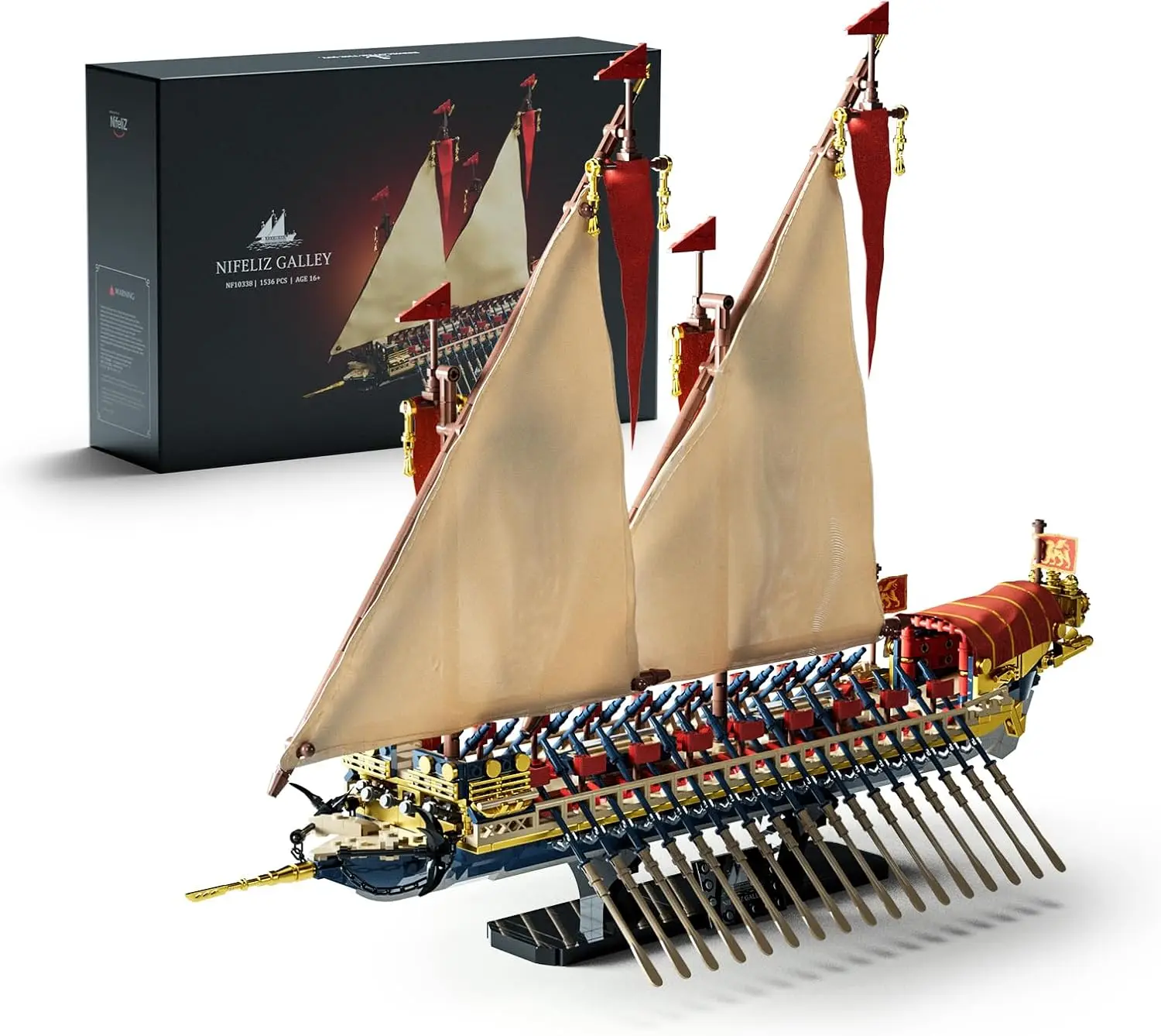 Galleass Sailing Ship Building Set for Adults, 1536 PCS Model for Display, Gift for Ship Enthusiasts
Galleass Sailing Ship Building Set for Adults, 1536 PCS Model for Display, Gift for Ship Enthusiasts