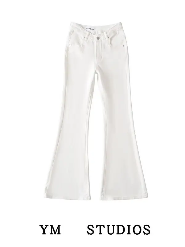 High Waist Bell Bottom White Denim Jeans Women's Stretchy Retro American Style Long Pants Casual Zipper Closure Fall Season
High Waist Bell Bottom White Denim Jeans Women's Stretchy Retro American Style Long Pants Casual Zipper Closure Fall Season
