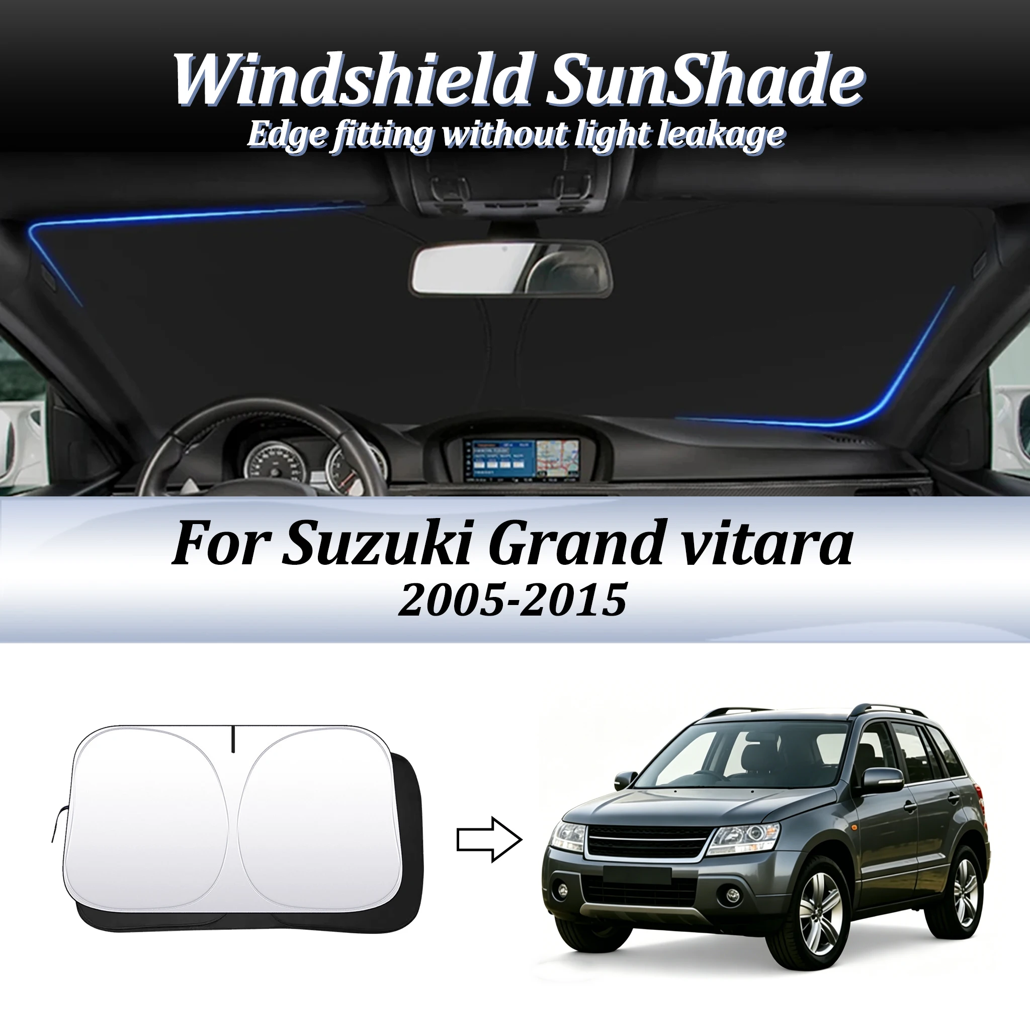 Car Windshield SunShade Foldable Anti-UV Sun Shade Lightproof Heat Shield Auto Accessories For Suzuki Grand vitara 2005-2015
Car Windshield SunShade Foldable Anti-UV Sun Shade Lightproof Heat Shield Auto Accessories For Suzuki Grand vitara 2005-2015