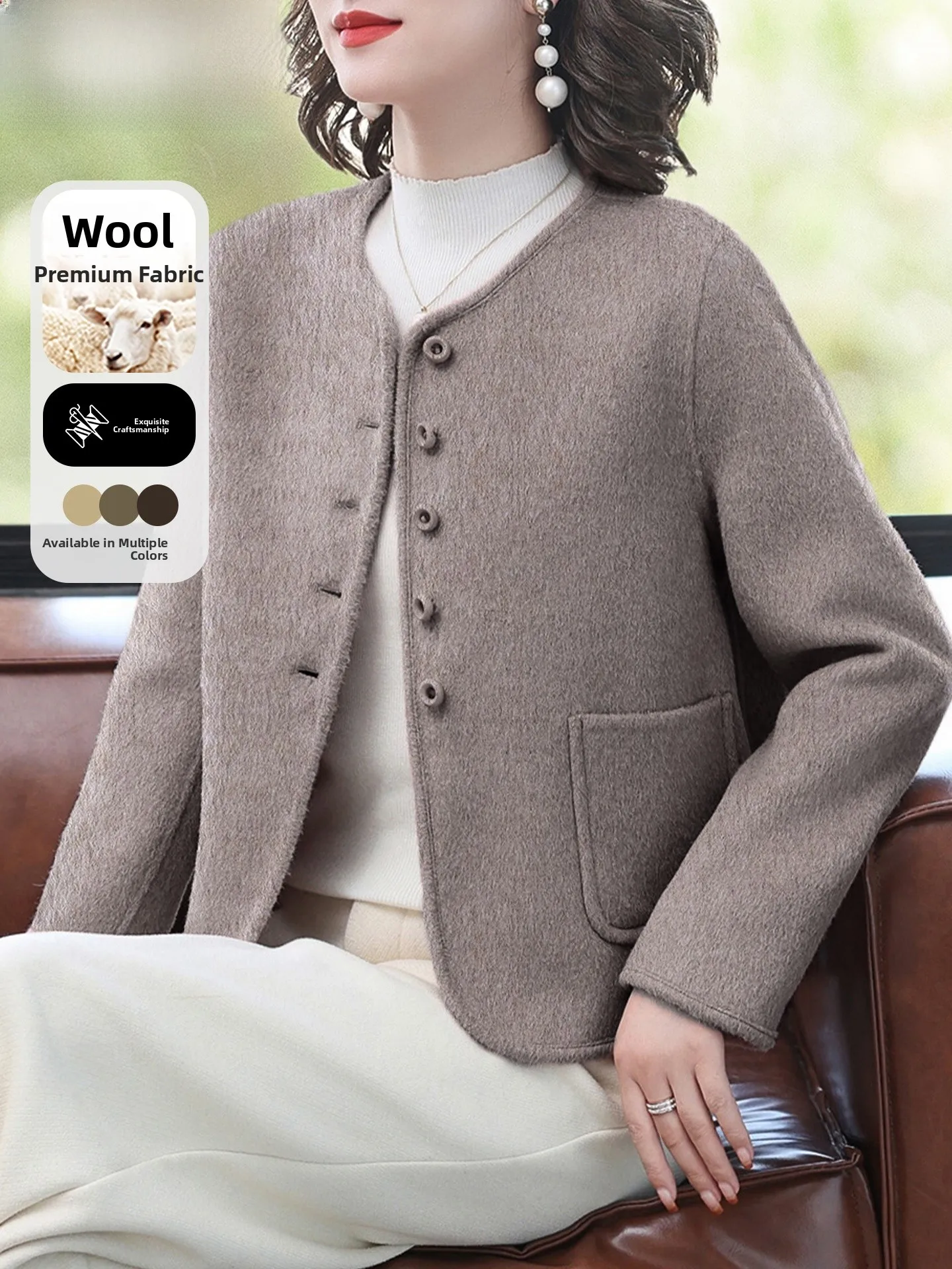 Двустороннее шерстяное пальто Sli для женщин: осенняя мода, корейский стиль, свободный крой, круглый вырез, застежка на одну пуговицу
Двустороннее шерстяное пальто Sli для женщин: осенняя мода, корейский стиль, свободный крой, круглый вырез, застежка на одну пуговицу