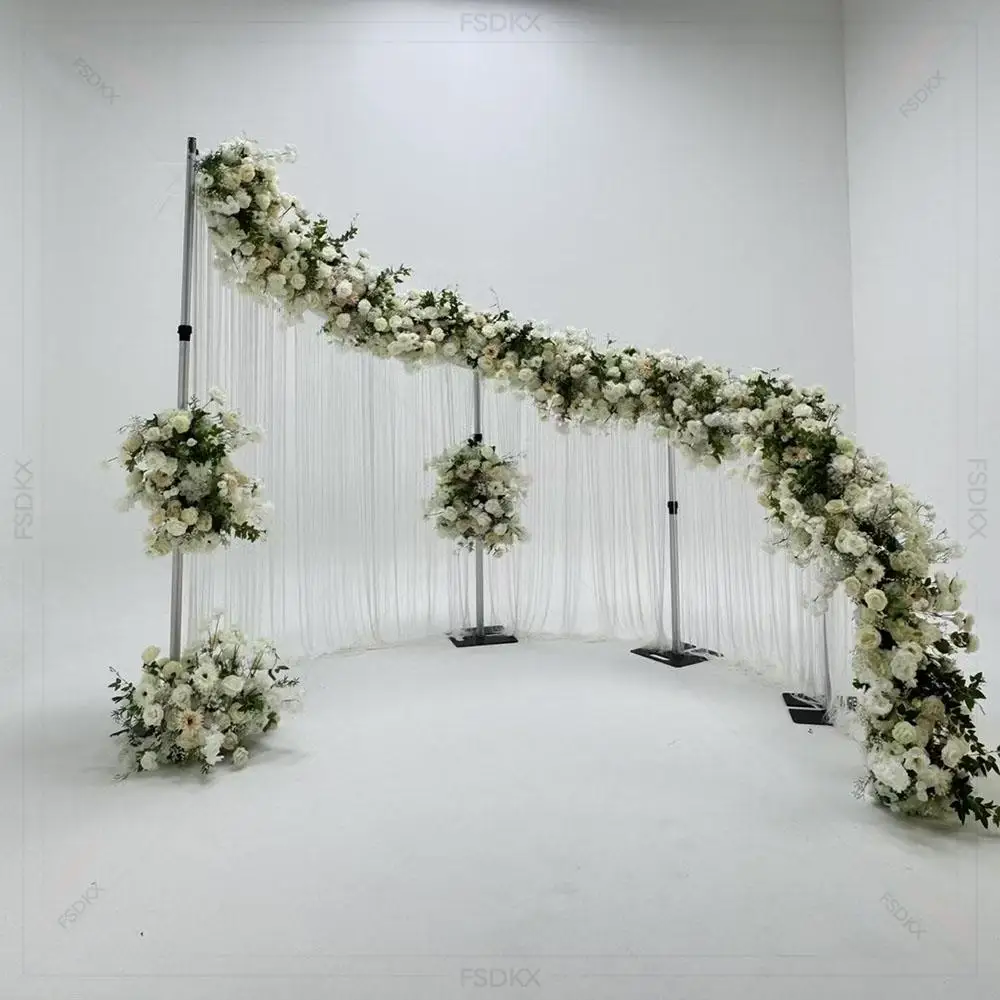 FSDKX Gold Metal Frame Wedding Backdrop Stand Cloth Curtain Stage Background Decoration for Wedding Events
FSDKX Gold Metal Frame Wedding Backdrop Stand Cloth Curtain Stage Background Decoration for Wedding Events