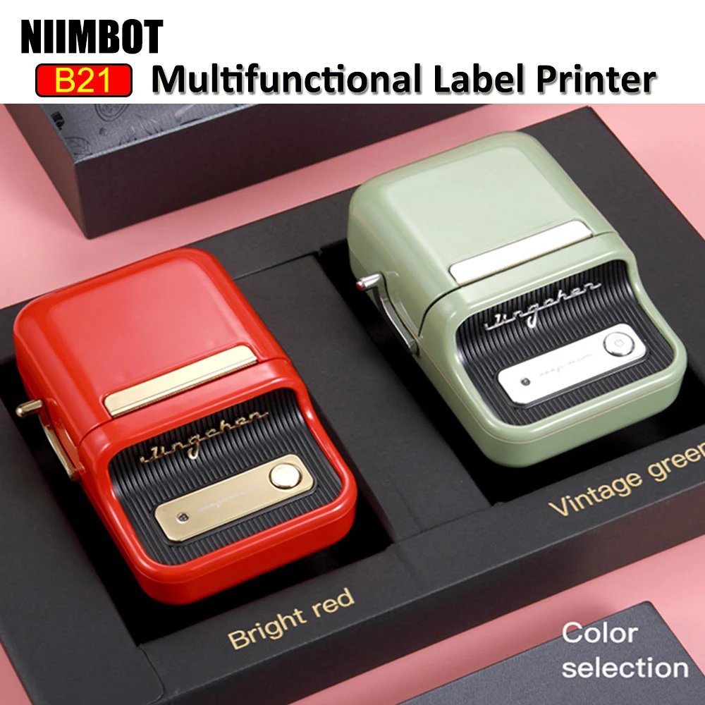 Niimbot B21 Portable Multifunctional Label Printer Wireless Bluetooth Label Maker With Self-adhesive Label for Business Barcode
Niimbot B21 Portable Multifunctional Label Printer Wireless Bluetooth Label Maker With Self-adhesive Label for Business Barcode