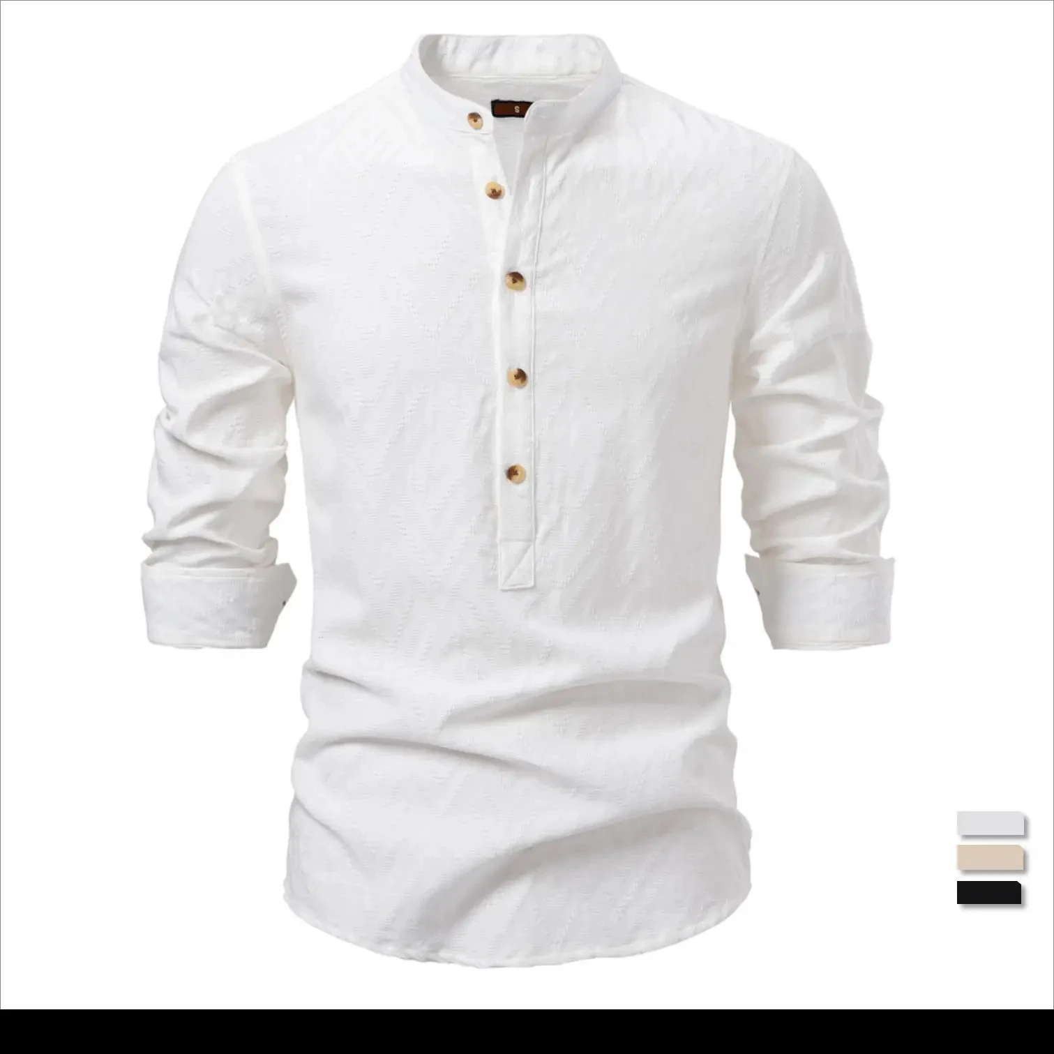 Men's 100% Cotton Solid Color Half-Button Casual Long Sleeve Shirt For Men Fashion Social Business Men Shirts
Men's 100% Cotton Solid Color Half-Button Casual Long Sleeve Shirt For Men Fashion Social Business Men Shirts