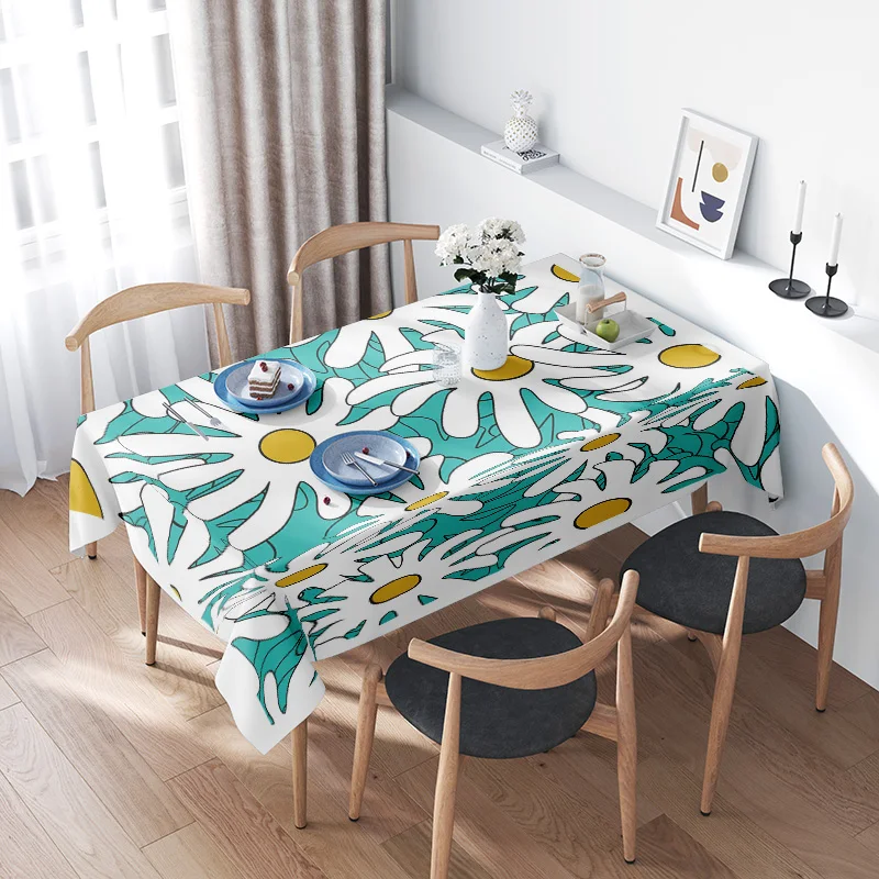 Modern Floral Tablecloth Large Print Green White Table Cover for Dining Room Decoration Quick-Dry Fabric suitable for All Season
Modern Floral Tablecloth Large Print Green White Table Cover for Dining Room Decoration Quick-Dry Fabric suitable for All Season