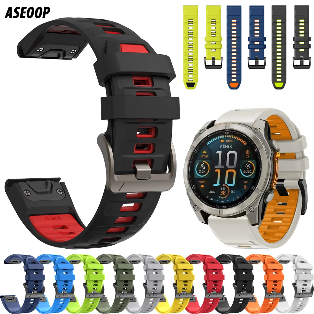 26mm 22mm Strap For Garmin Fenix 8 7X 7 6X 6 Pro 5XPlus 955 Mk3i Quick fit Wristband Epix Gen 2 47mm 51mm Silicone Band Bracelet
26mm 22mm Strap For Garmin Fenix 8 7X 7 6X 6 Pro 5XPlus 955 Mk3i Quick fit Wristband Epix Gen 2 47mm 51mm Silicone Band Bracelet